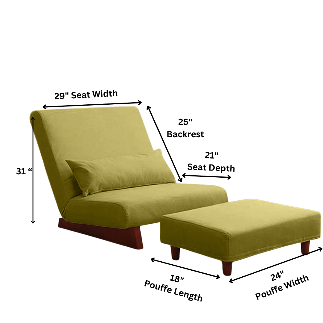 Single Pouffe (Olive Green) - CosyLabs