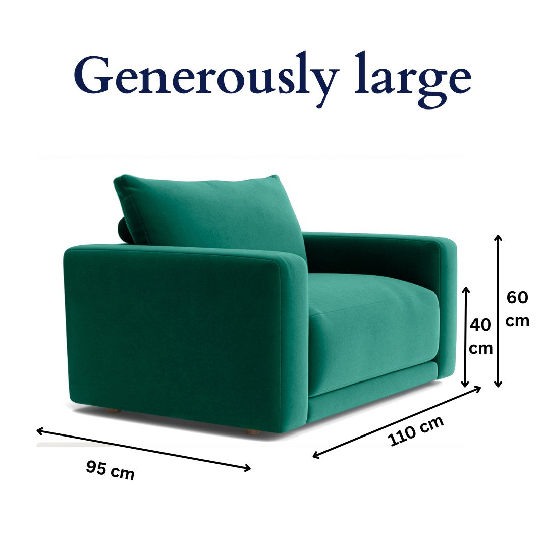 Plum Sofa - Loveseat - Forest Green