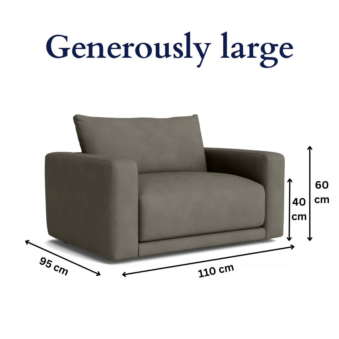 Plum Sofa - Loveseat - Grey