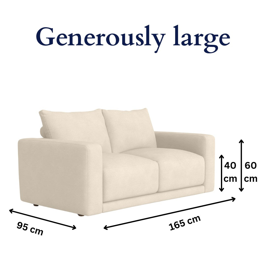 Plum Sofa - 2 Seater - Beige