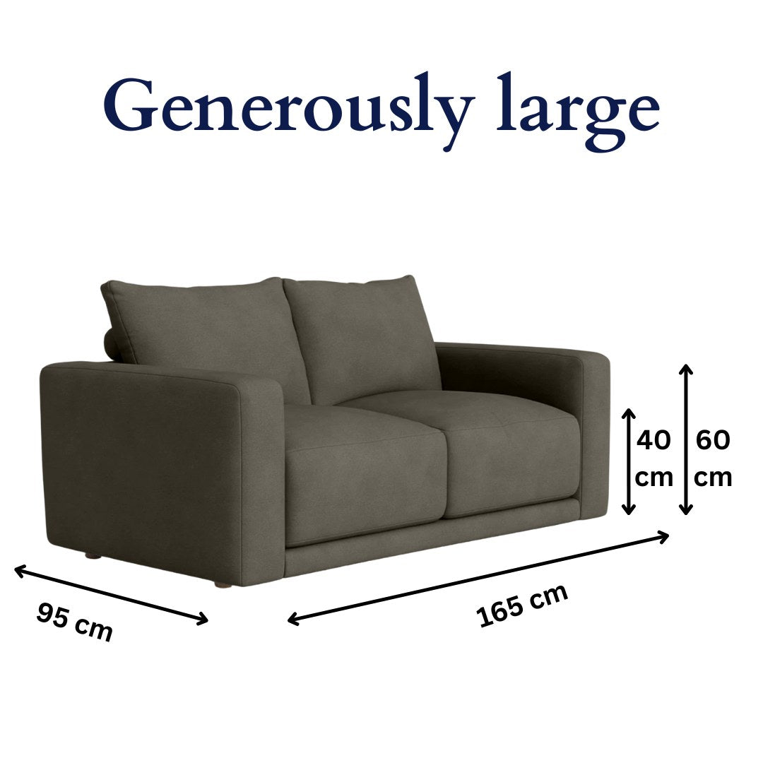 Plum Sofa - 2 Seater - Grey