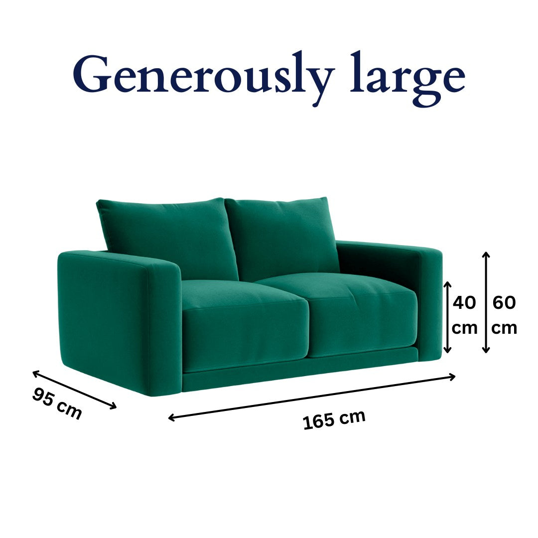 Plum Sofa - 2 Seater - Forest Green