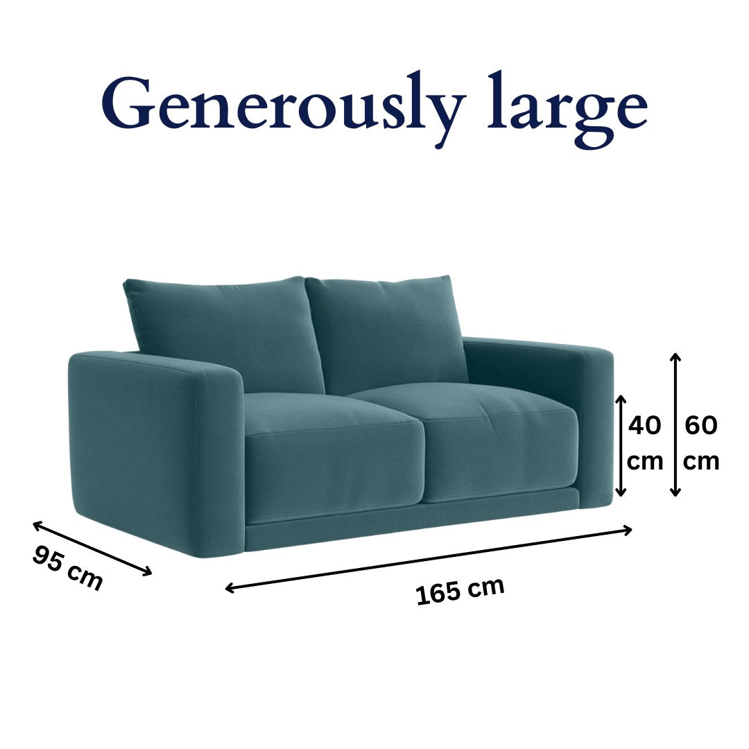 Plum Sofa - 2 Seater - Arctic Blue