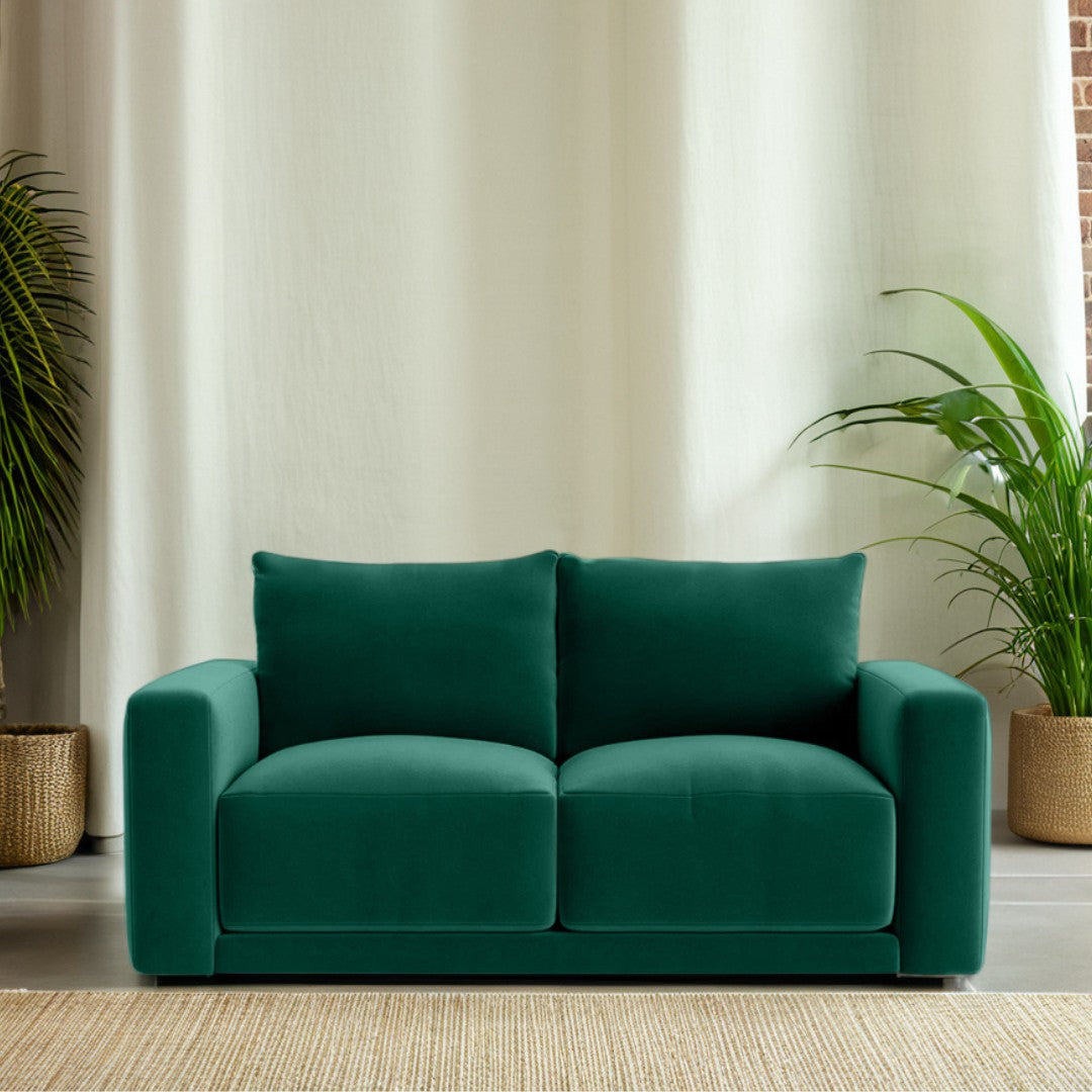 Plum Sofa - 2 Seater - Forest Green
