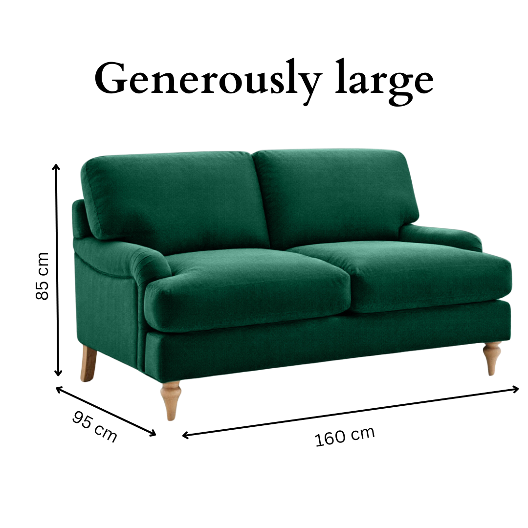 Lemon Sofa - 2 Seater - Forest Green