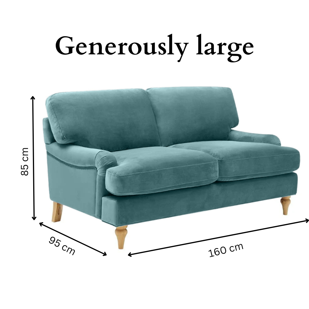 Lemon Sofa - 2 Seater - Arctic Blue