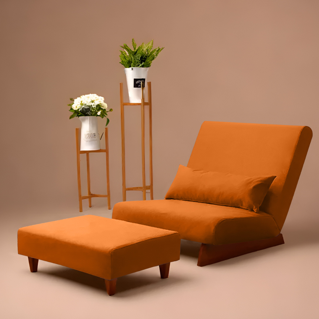 Borneo - Floor Sofa and Lounger (Orange)