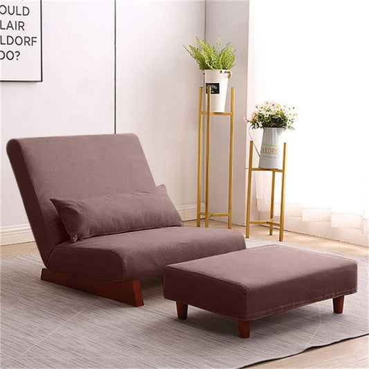 Borneo with Pouffe - Floor Sofa and Lounger (Brown)