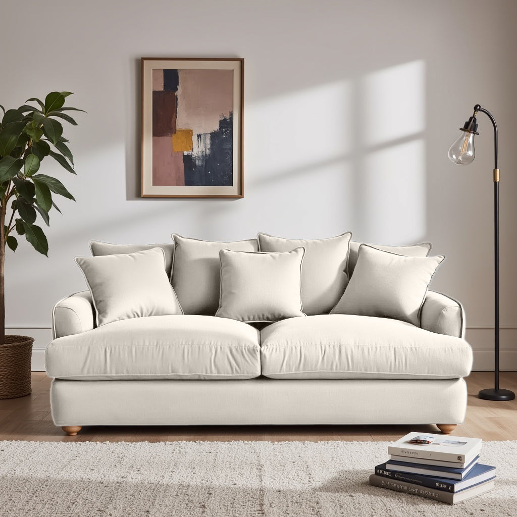 Chunky Sofa - 3 Seater - Beige
