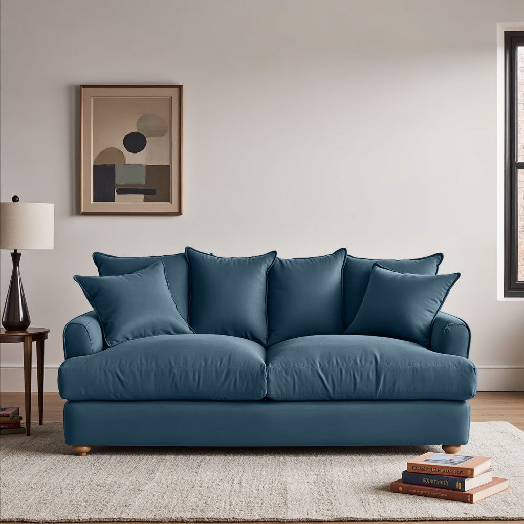 Chunky Sofa - 2 Seater - Blue