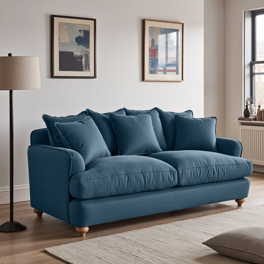 Chunky Sofa - 2 Seater - Blue