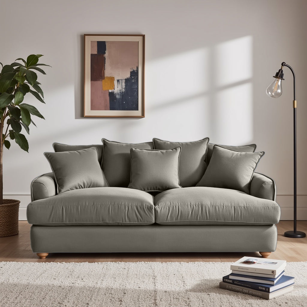 Chunky Sofa - 3 Seater - Grey