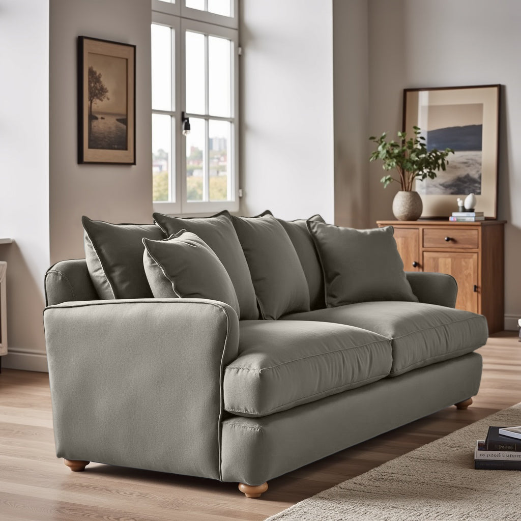 Chunky Sofa - 3 Seater - Grey