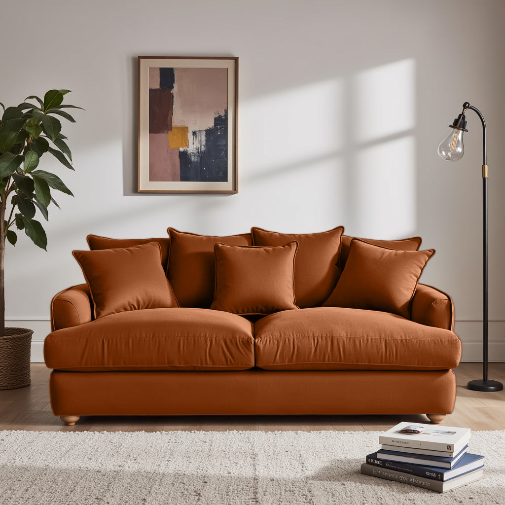 Chunky Sofa - 3 Seater - Copper