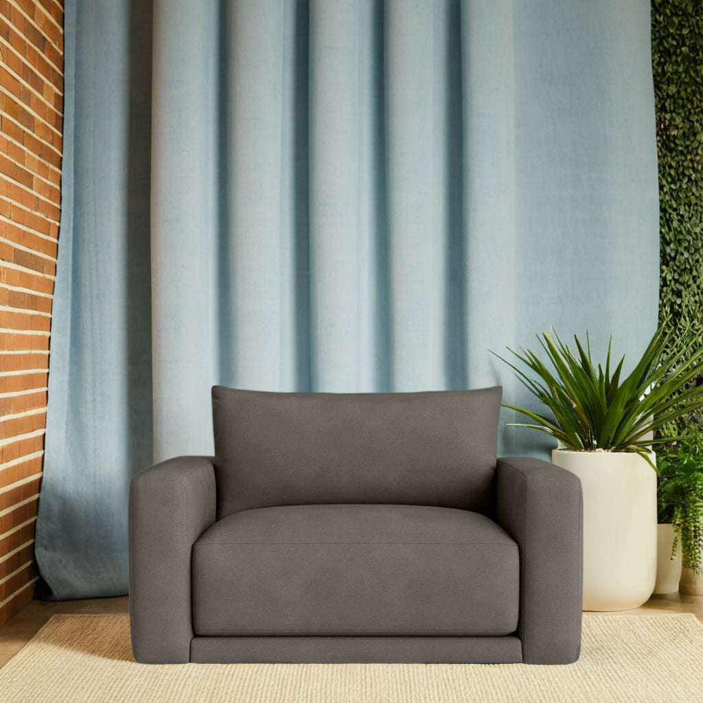 Plum Sofa - Loveseat - Grey