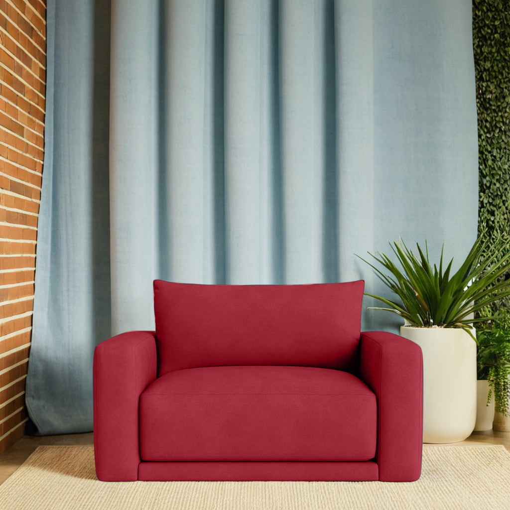 Plum Sofa - Loveseat - Maroon