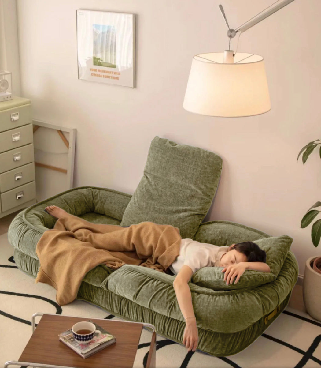 Woolly - Human Dog Bed/Floor Sofa Bed - Olive Green