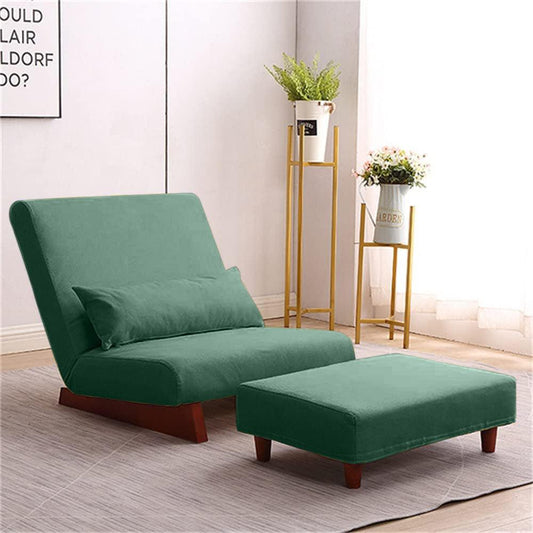 Borneo with Pouffe - Floor Sofa and Lounger (Dark Green)