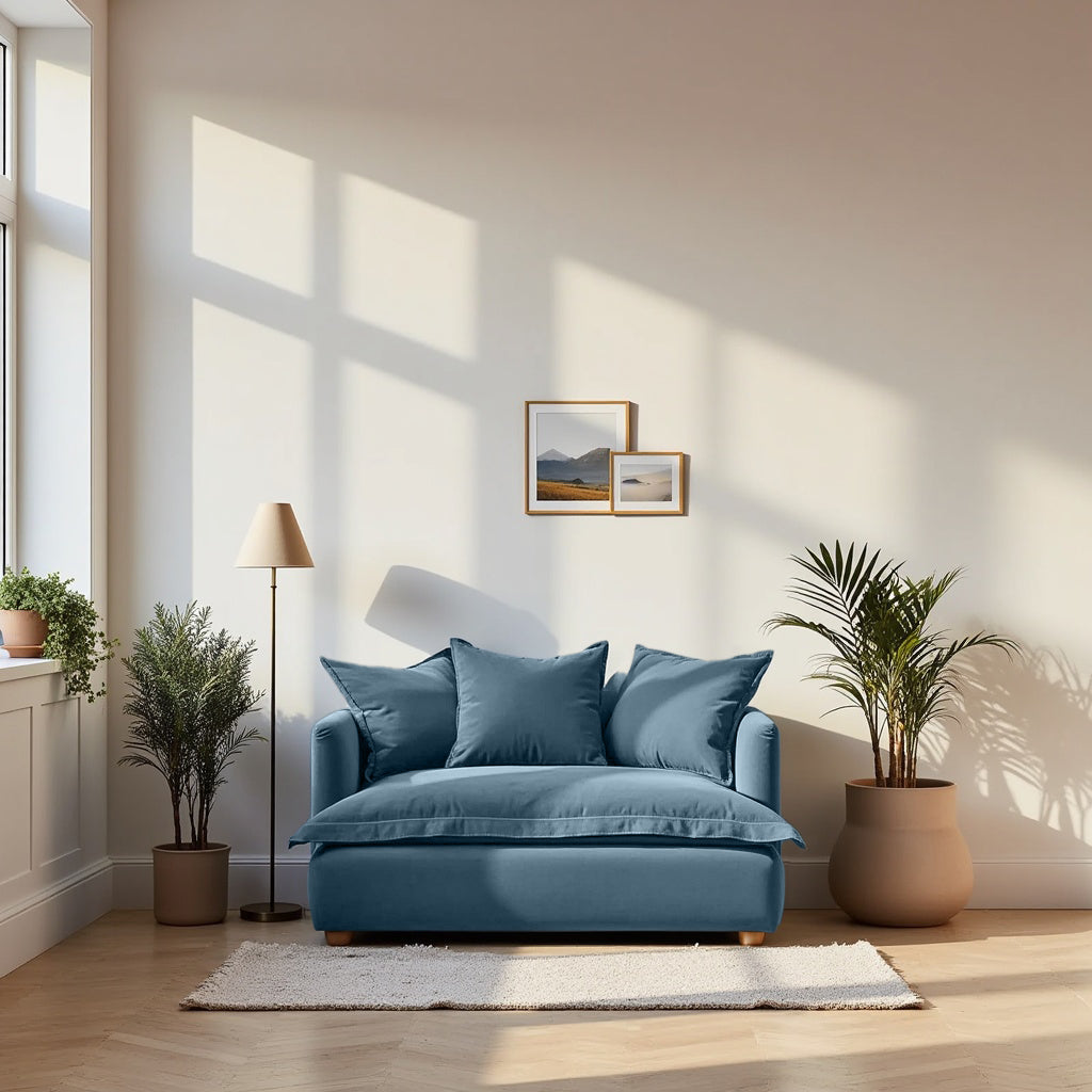Jamun Sofa - Loveseat - Blue