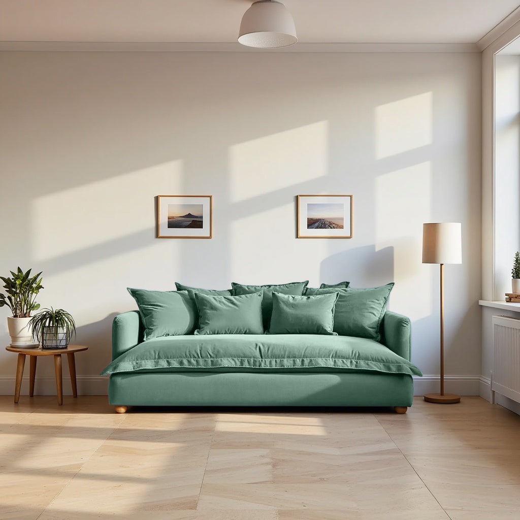 Jamun Sofa - 3 Seater - Green