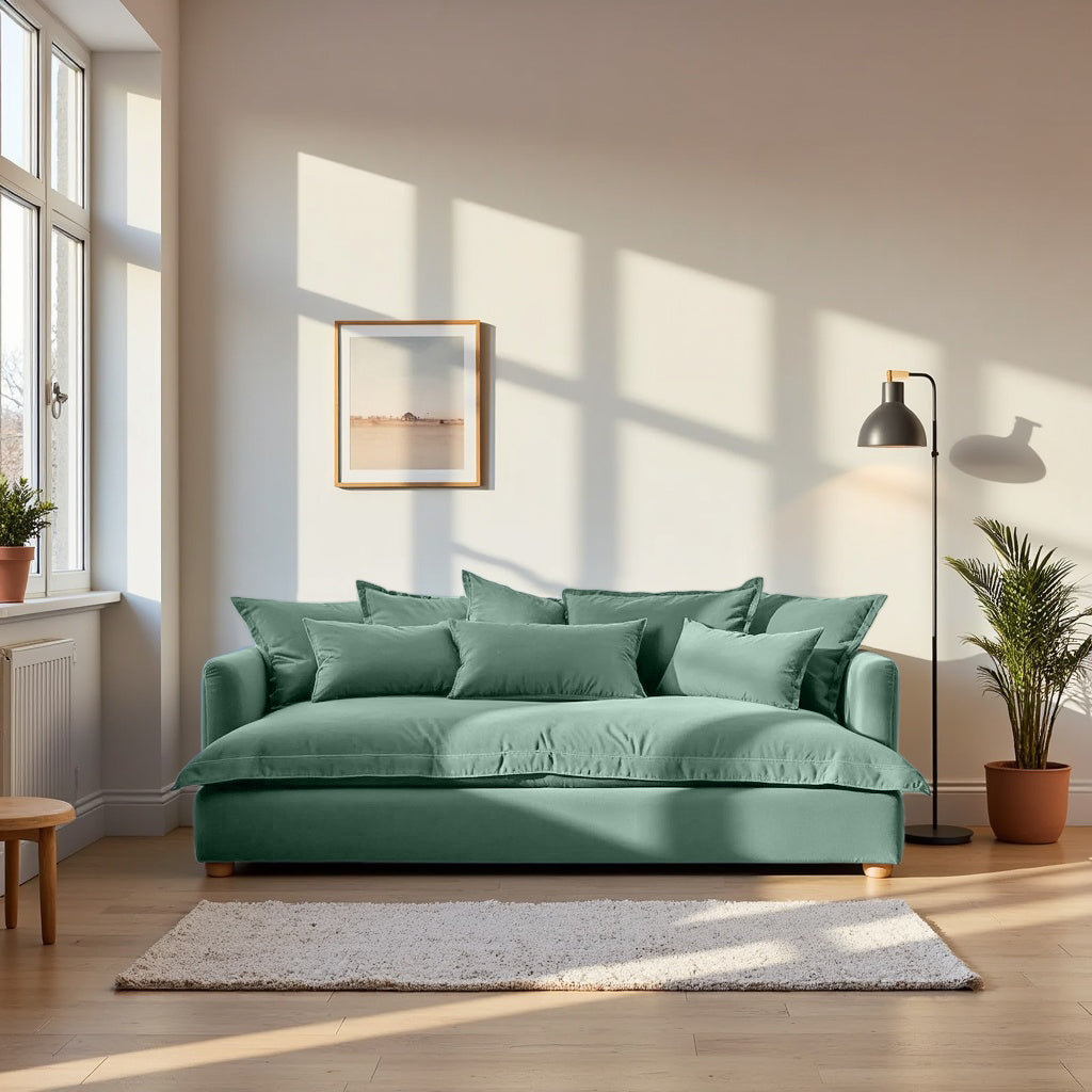 Jamun Sofa - 3 Seater - Green
