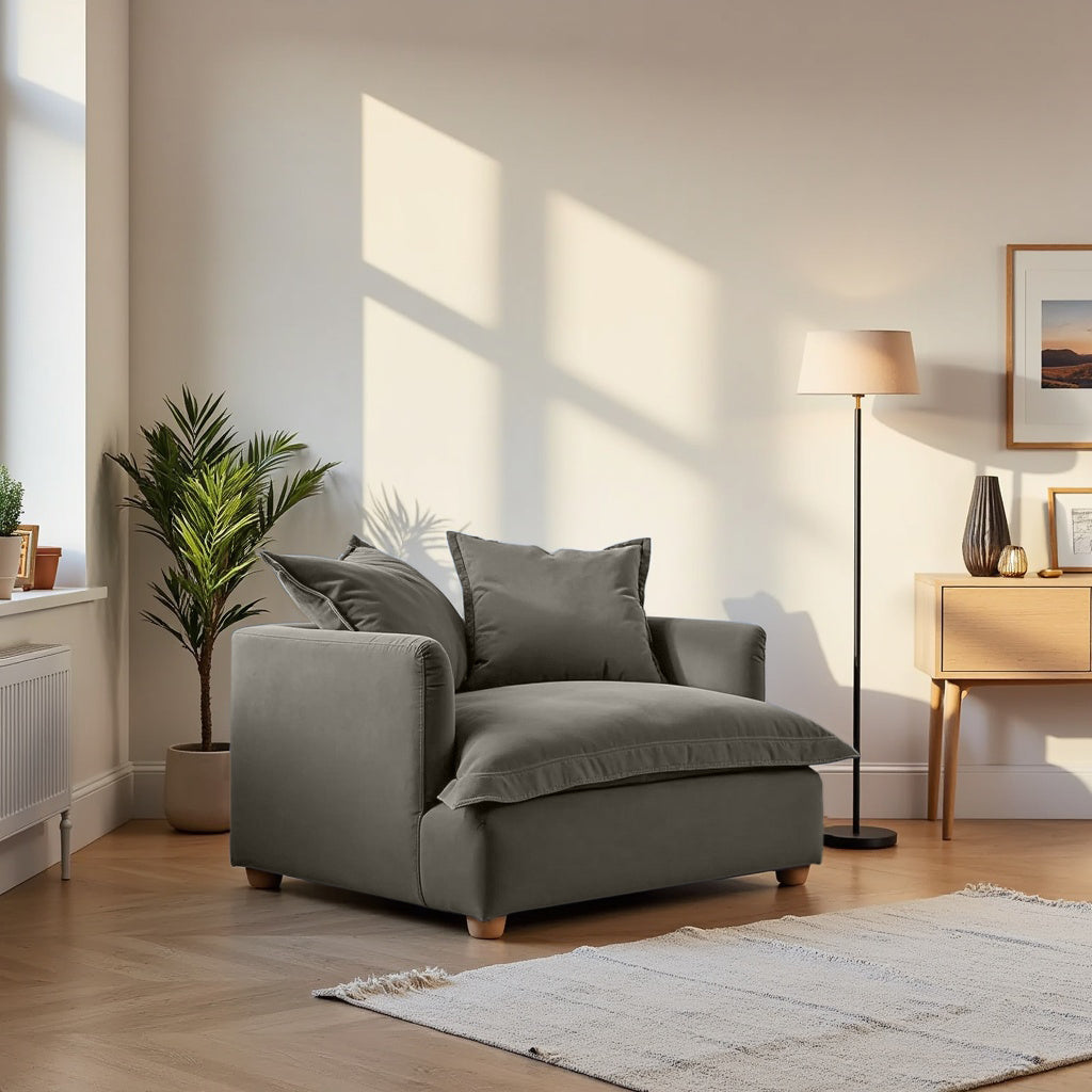 Jamun Sofa - Loveseat - Grey