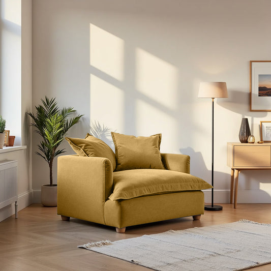 Jamun Sofa - Loveseat - Mustard
