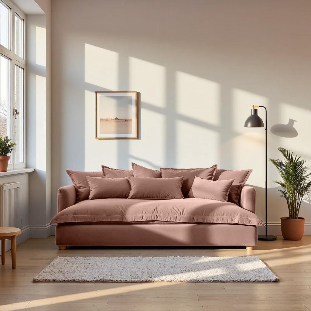 Jamun Sofa - 3 Seater - Peach