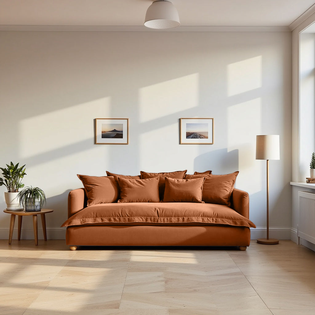 Jamun Sofa - 3 Seater - Copper