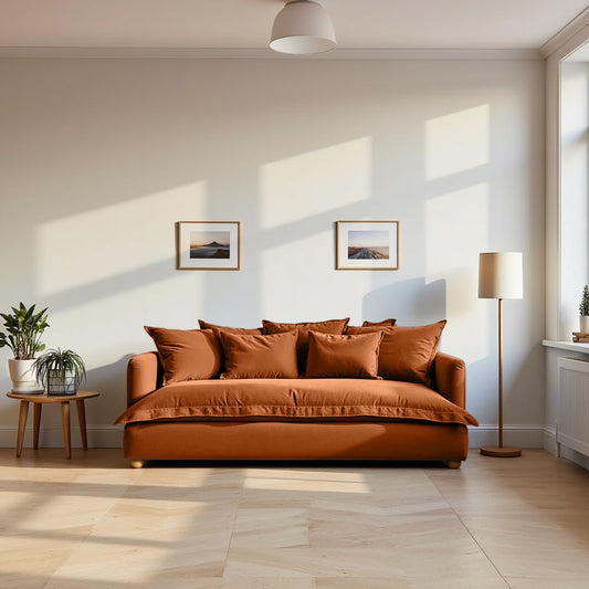 Jamun Sofa - 3 Seater - Copper