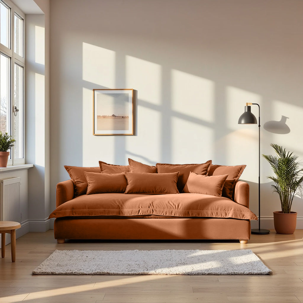 Jamun Sofa - 3 Seater - Copper