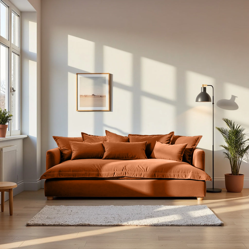 Jamun Sofa - 3 Seater - Copper