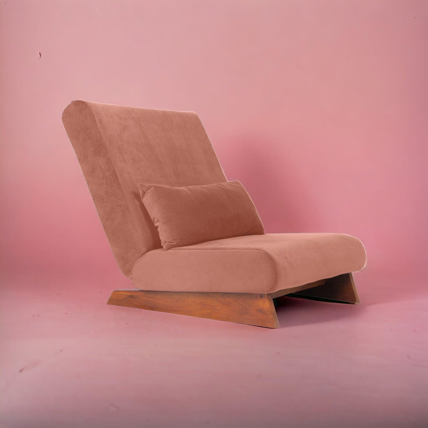 Borneo with Pouffe - Floor Sofa and Lounger (Peach) - CosyLabs