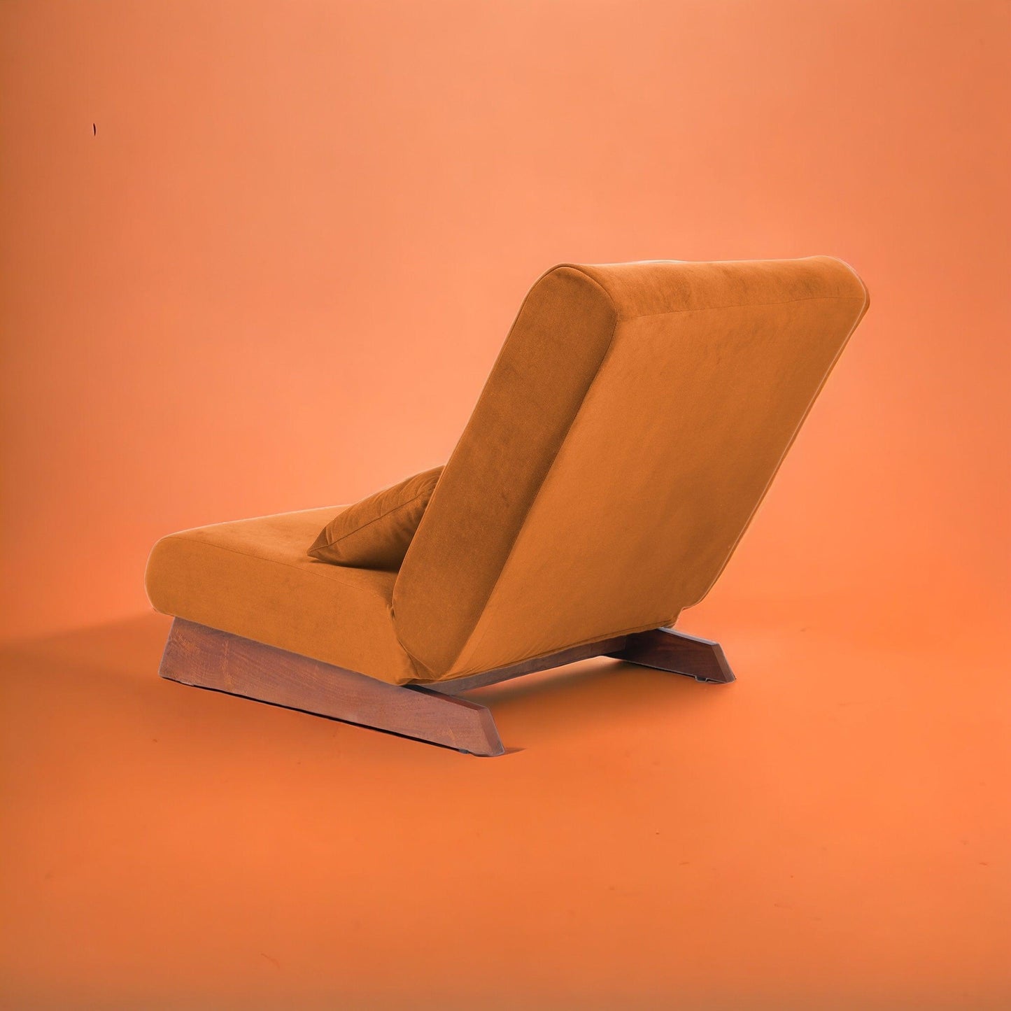 Borneo with Pouffe - Floor Sofa and Lounger (Orange) - CosyLabs