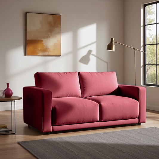 Plum Sofa - 2 Seater - Maroon