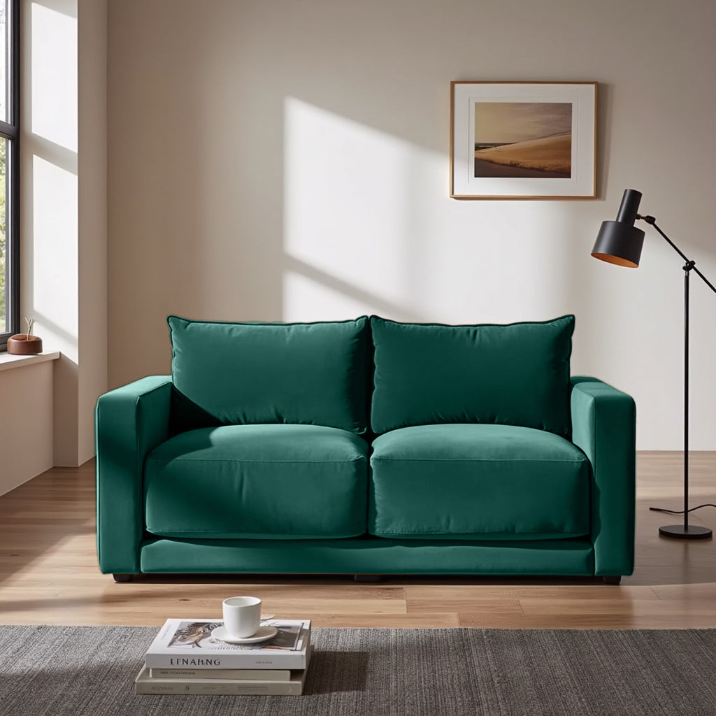 Plum Sofa - 2 Seater - Forest Green