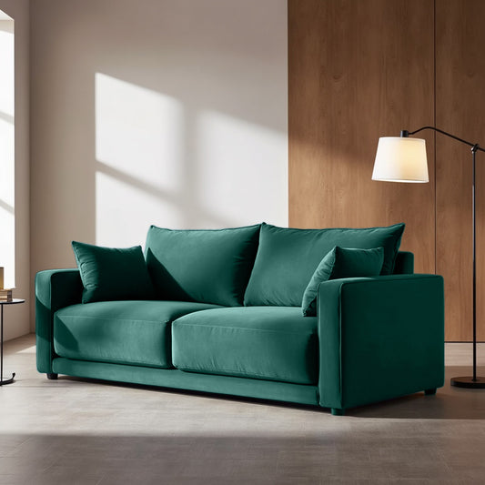 Plum Sofa - 3 Seater - Forest Green