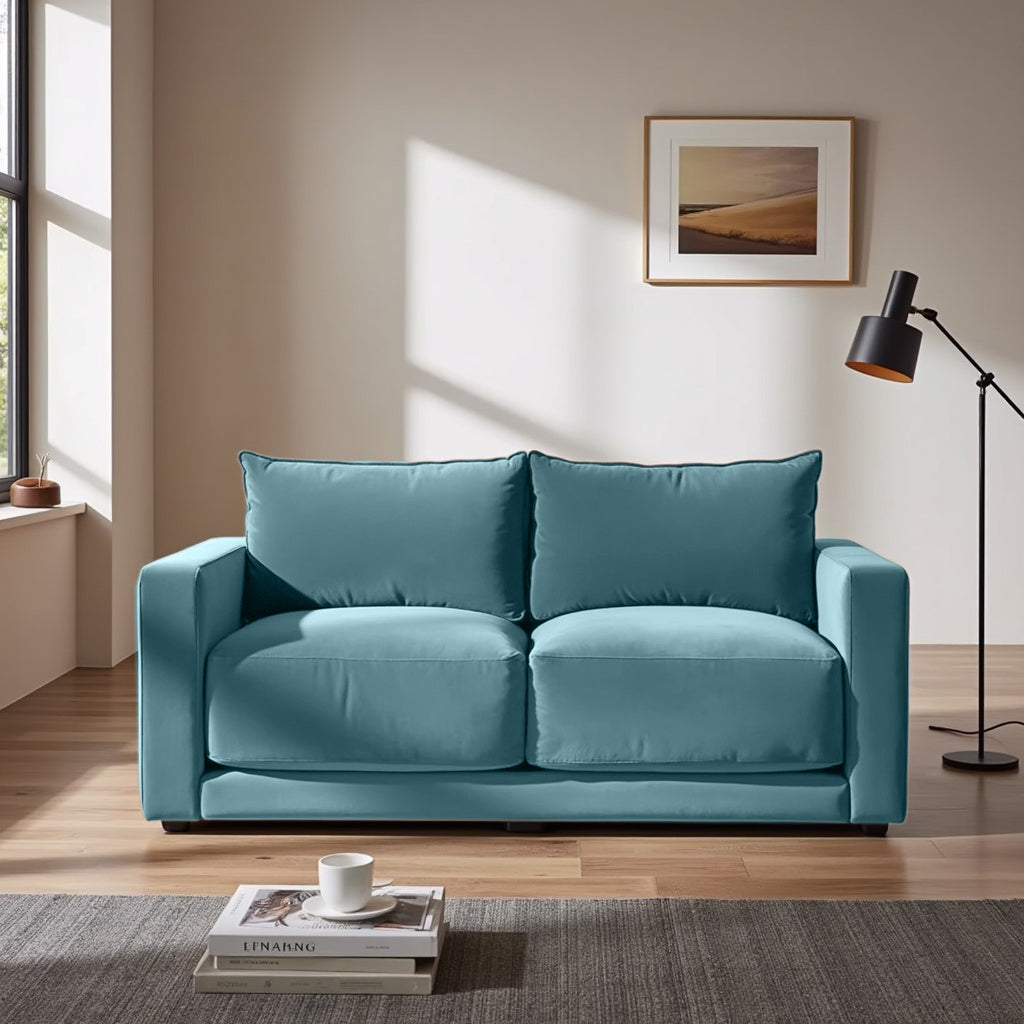 Plum Sofa - 2 Seater - Arctic Blue