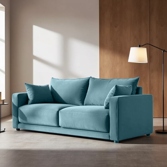 Plum Sofa - 3 Seater - Arctic Blue