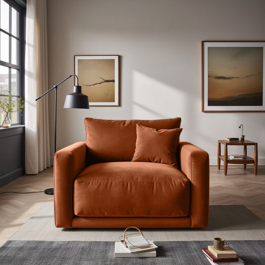 Plum Sofa - Loveseat - Copper