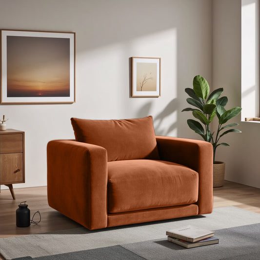 Plum Sofa - Loveseat - Copper