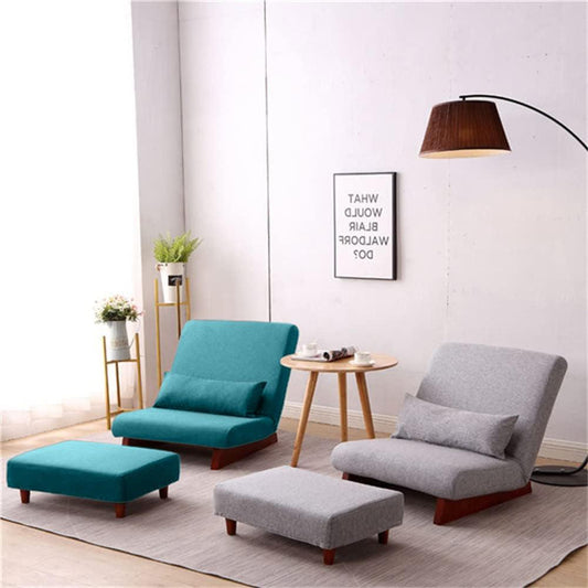 Borneo with Pouffe - Floor Sofa and Lounger (Turquoise) - CosyLabs