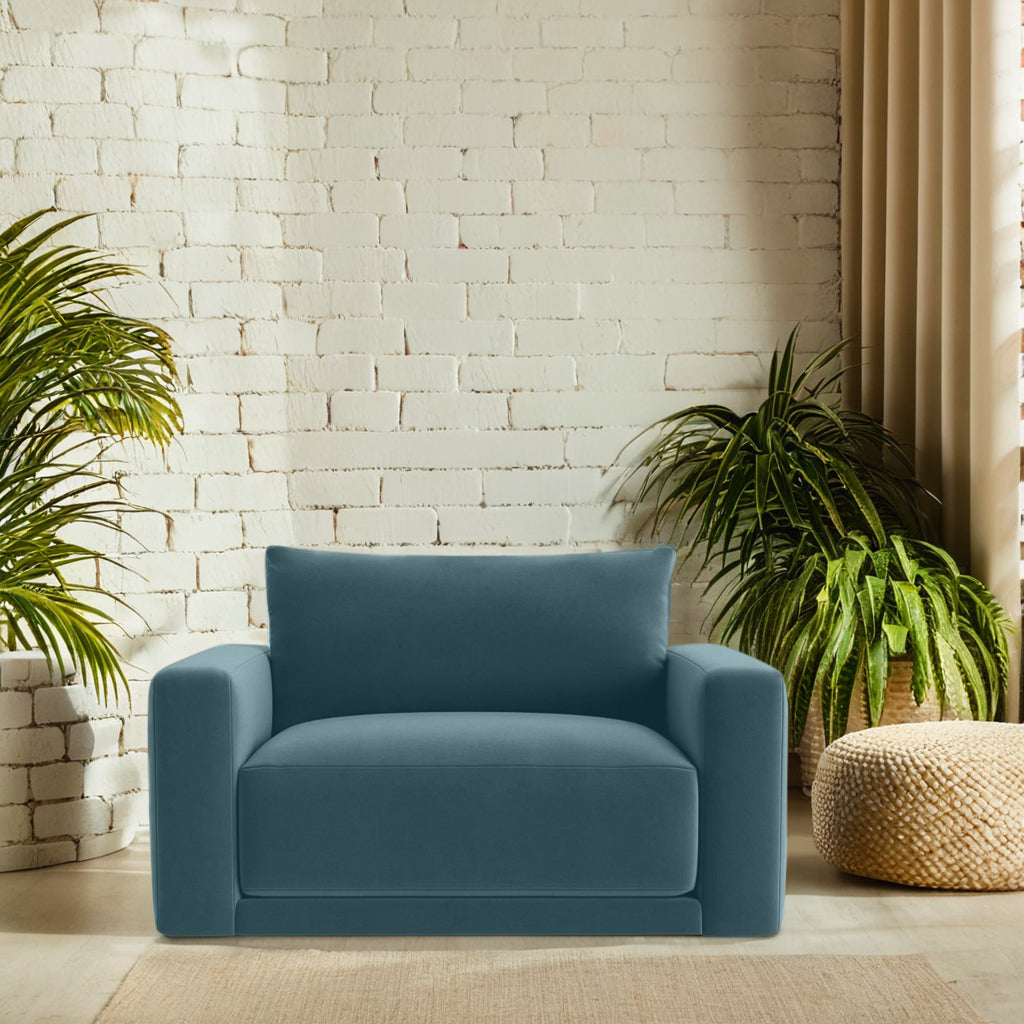 Plum Sofa - Loveseat - Arctic Blue