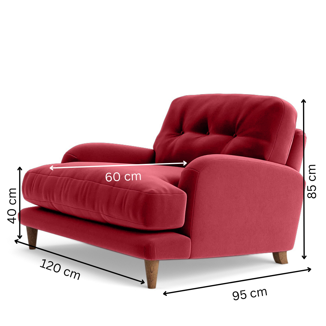 Sugar Sofa - Loveseat - Dark Maroon