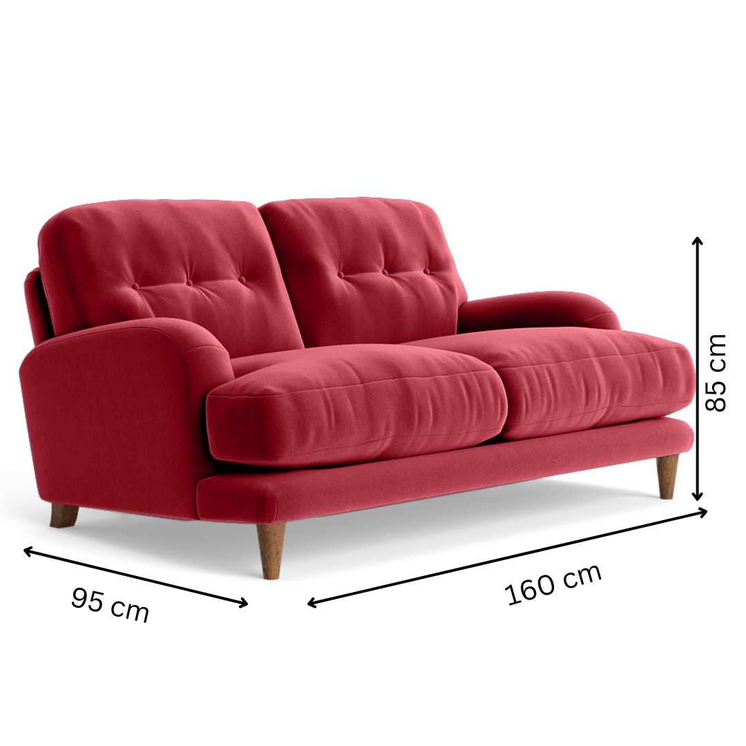 Sugar Sofa - 2 Seater - Dark Maroon