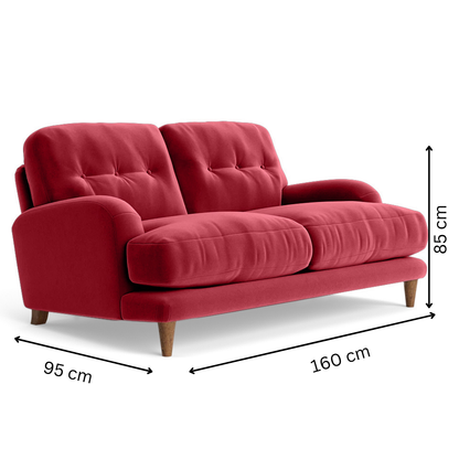 Sugar Sofa - 2 Seater - Dark Maroon