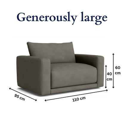 Plum Sofa - Loveseat - Grey