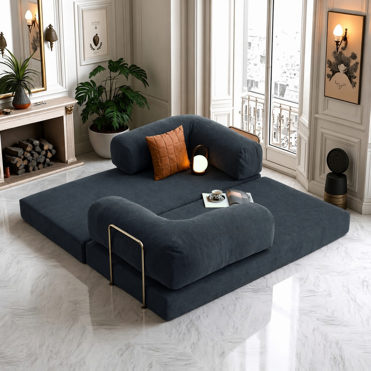 Chonkers - Sofa Bed - Midnight Blue Grey
