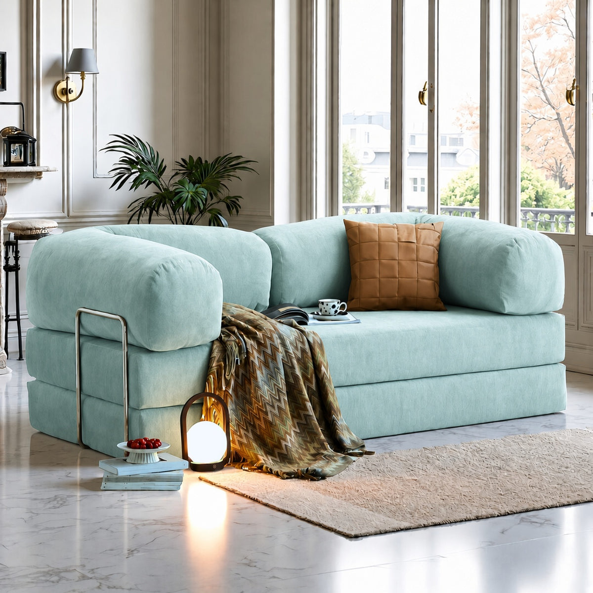 Chonkers - Sofa Bed - Aqua Blue