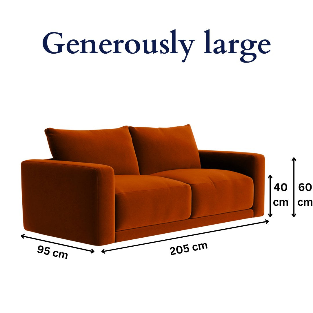 Plum Sofa - 3 Seater - Copper